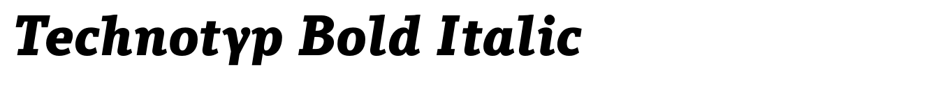 Technotyp Bold Italic